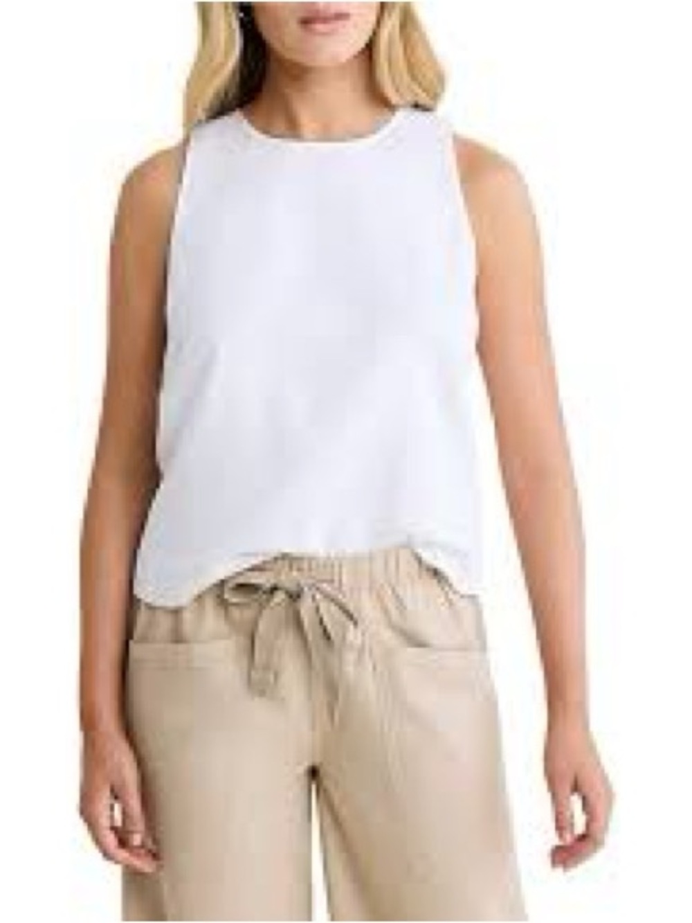 NIC+ZOE White Sleeveless Crewneck Tank